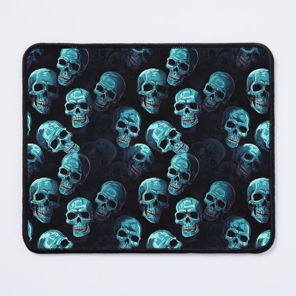 Item preview, Seamless Pattern of Blue Skulls Floating in the Void designed and sold by CreatureHouse95.
