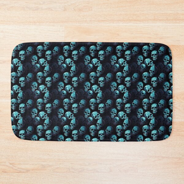 Item preview, Seamless Pattern of Blue Skulls Floating in the Void  designed and sold by CreatureHouse95.