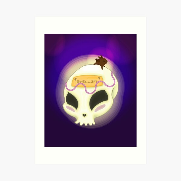 Señorita Luna, Miss Moon Art Print