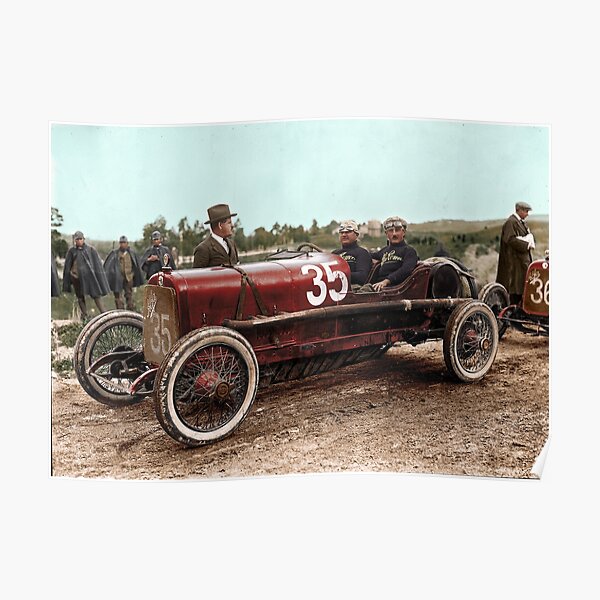 Antonio Ascari, Ugo Sivocci in Alfa Romeo 20-30 ES,1922 Targa Florio Poster