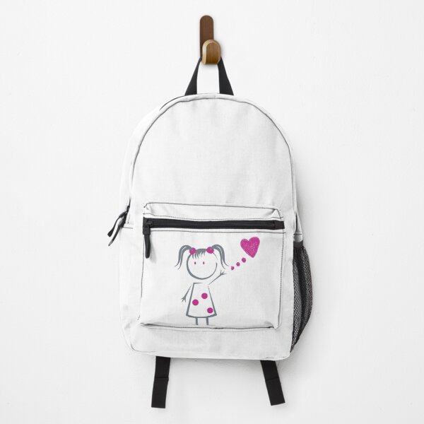 Item preview, Doodle girl with heart designed and sold by Ackerm79.