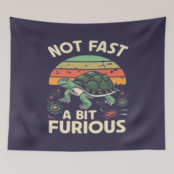 Item preview, Not Fast A bit Furious funny turtle t shirt gift idea designed and sold by UrbanGraphixs.