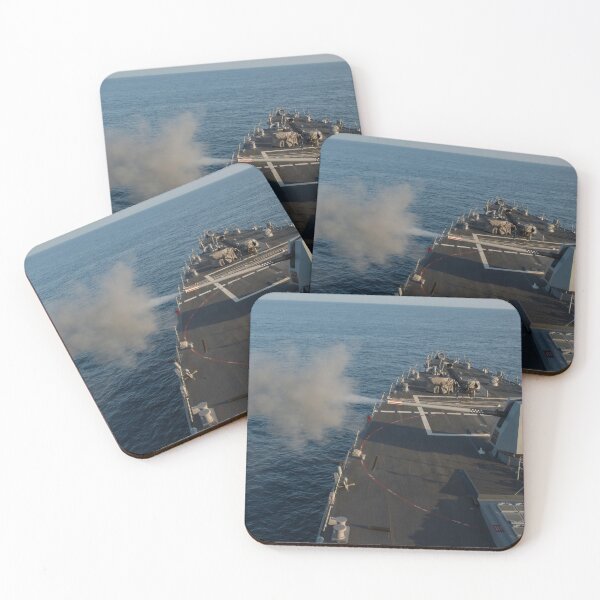 Item preview, STK109145M-USS Dewey fires its MK-45 5-inch 54/62 caliber gun. designed and sold by StocktrekImages.