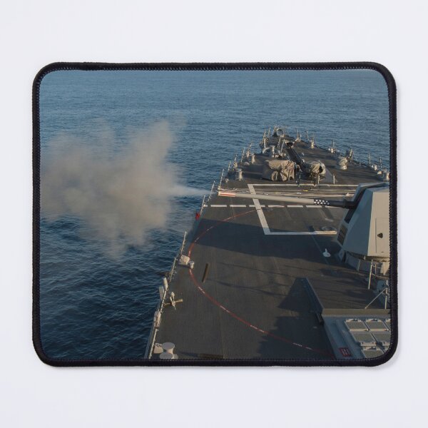 Item preview, STK109145M-USS Dewey fires its MK-45 5-inch 54/62 caliber gun. designed and sold by StocktrekImages.