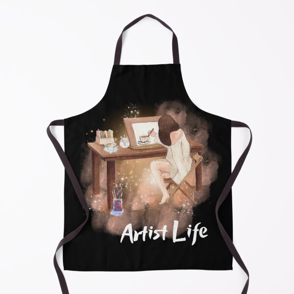Item preview, "Artist Life" beautiful soft Graphic Design with Brown and Gold Background designed and sold by Lunardreams54.