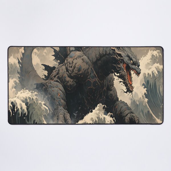 Item preview, Kaiju Monster Japanese Vintage art designed and sold by LynZorHome.