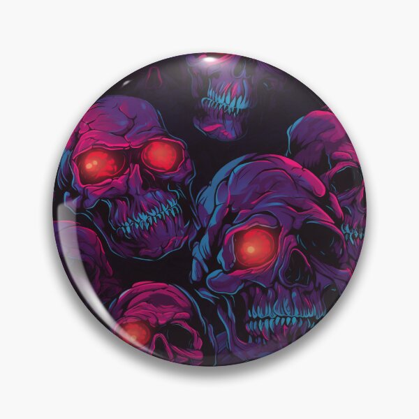 Item preview, Dark Seamless Pattern of Skulls With Glowing Red Eye  designed and sold by CreatureHouse95.