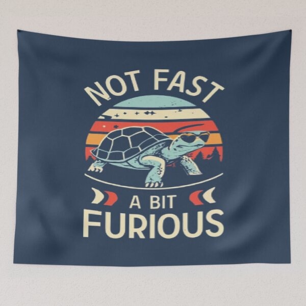 Item preview, Not Fast A bit Furious funny turtle t shirt gift idea designed and sold by UrbanGraphixs.