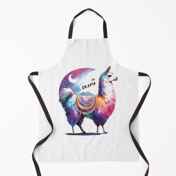 Item preview, A colorful llama with the words "no drama" written on it.  Positive message designed and sold by ART-POD-PL.