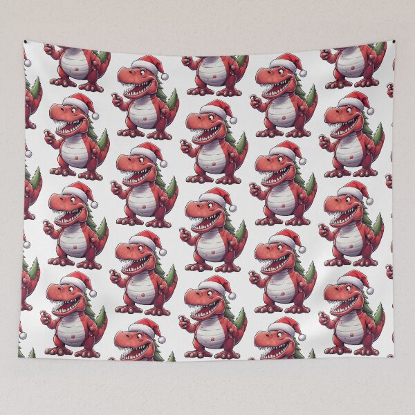 Item preview, A little scarry Dino in christmas suit and snow designed and sold by Catrisz.