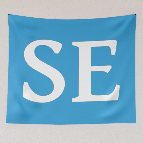 Item preview, SE Initials Monogram Elegant White Letters designed and sold by Jeallan Designs.