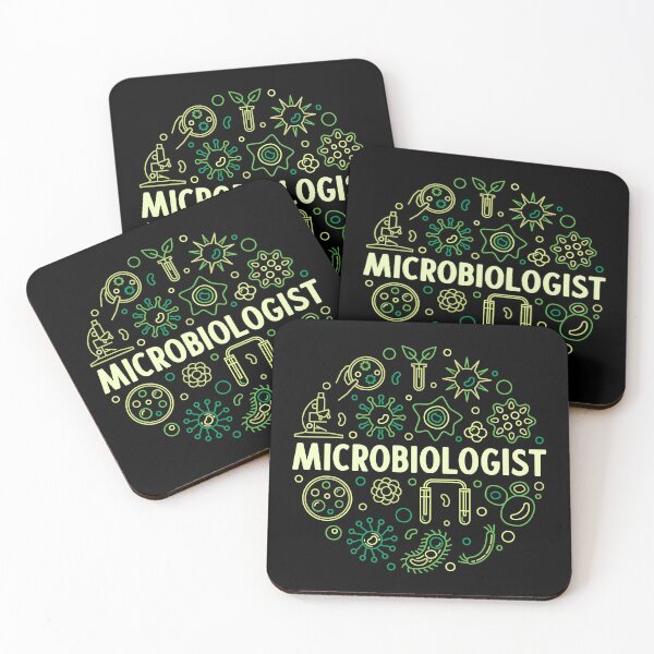 Item preview, Microbiologist creative round outline design with bacteria and microbes signs for Microbiology Lovers designed and sold by venomousvector.