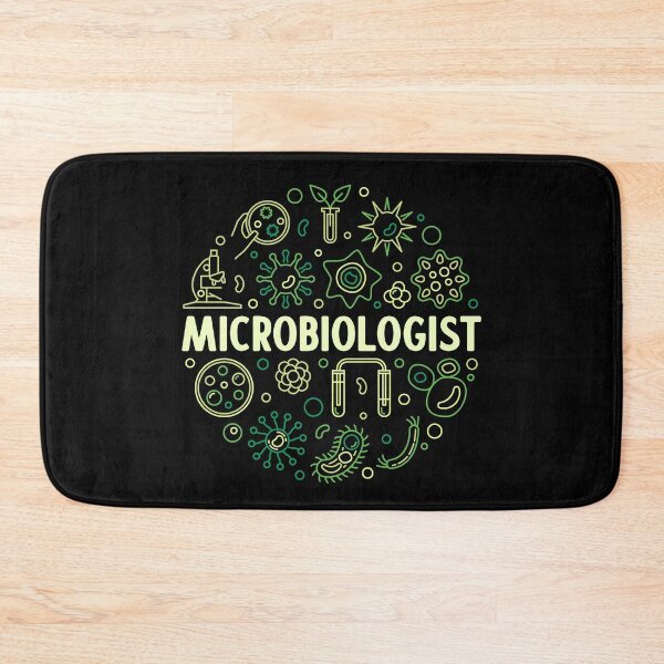 Item preview, Microbiologist creative round outline design with bacteria and microbes signs for Microbiology Lovers designed and sold by venomousvector.