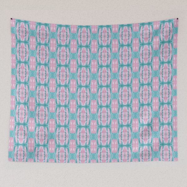 Item preview, Kaleidoscope in teal and light pink designed and sold by Janine-Brewster.