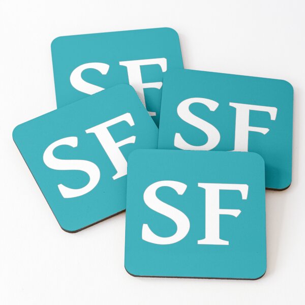 Item preview, SF Initials Monogram Elegant White Letters designed and sold by Jeallan Designs.