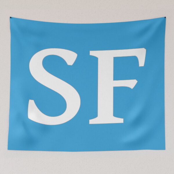 Item preview, SF Initials Monogram Elegant White Letters designed and sold by Jeallan Designs.