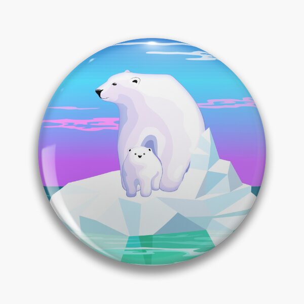 Item preview, Polar Bear Mom and Baby on Iceberg designed and sold by BluedarkArt.