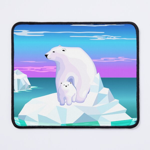 Item preview, Polar Bear Mom and Baby on Iceberg designed and sold by BluedarkArt.