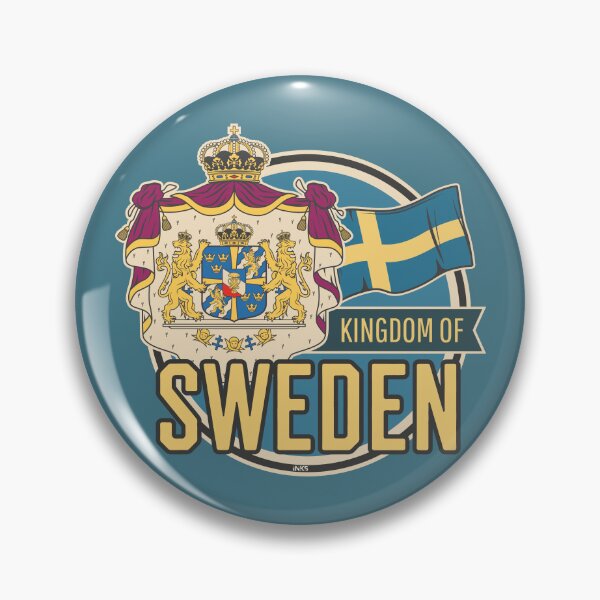 Item preview, Kingdom of SWEDEN flag sticker t-shirt 01 designed and sold by LocationInks.
