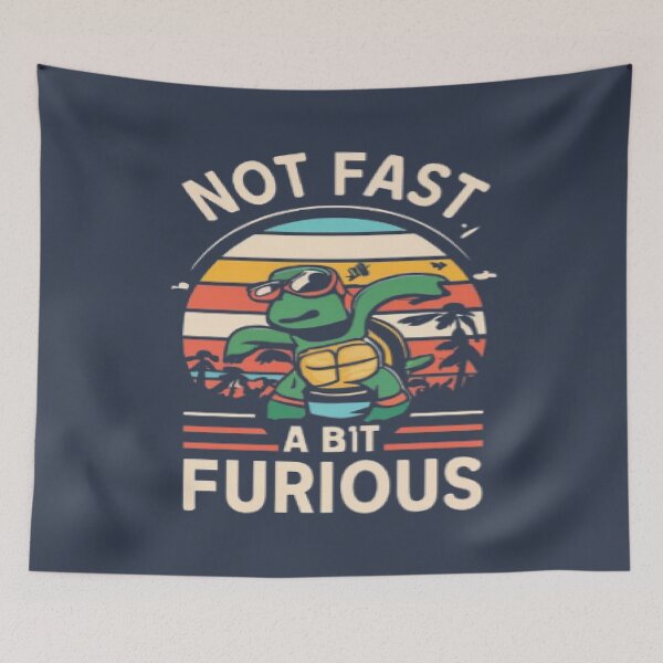 Item preview, Not Fast A bit Furious funny turtle t shirt gift idea designed and sold by UrbanGraphixs.