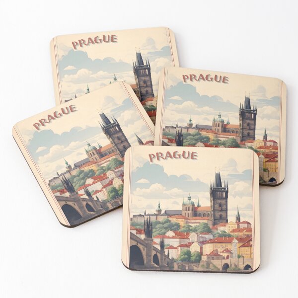 Item preview, Discover Prague's Retro Elegance: Vintage Poster Collection designed and sold by Ceemko's Vintage Corner.