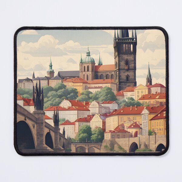 Item preview, Discover Prague's Retro Elegance: Vintage Poster Collection designed and sold by Ceemko's Vintage Corner.