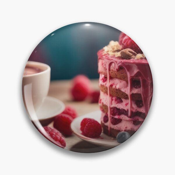 Item preview, Delicious raspberry cake with coffee in the background designed and sold by Damian Sobczyk.