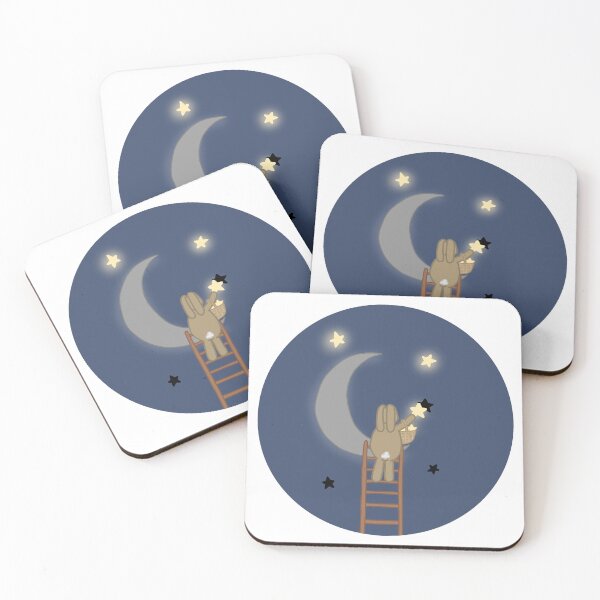 Item preview, bunny collecting stars designed and sold by laurenhydde.