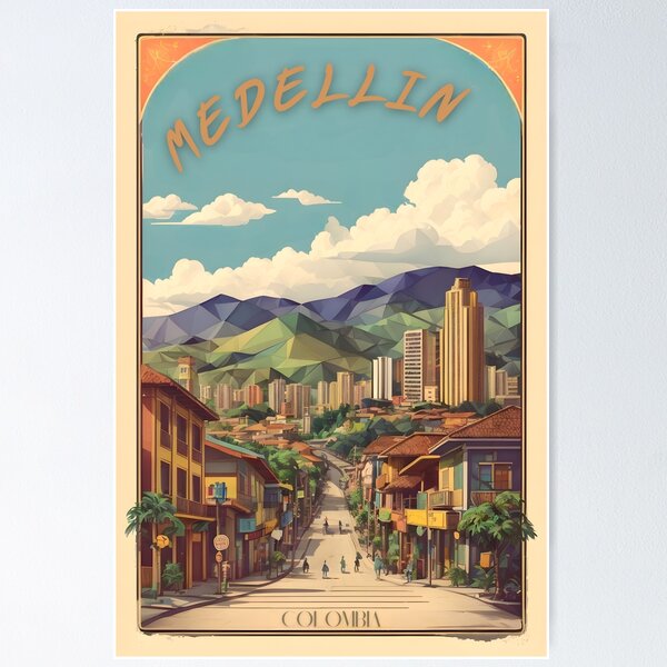 Item preview, Medellin's Vintage Flair: Retro Poster Collection designed and sold by Ceemko's Vintage Corner.