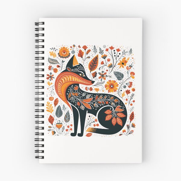 Aperçu de l'œuvre Art populaire - Renard et feuilles créée et vendue par the99thstudio.