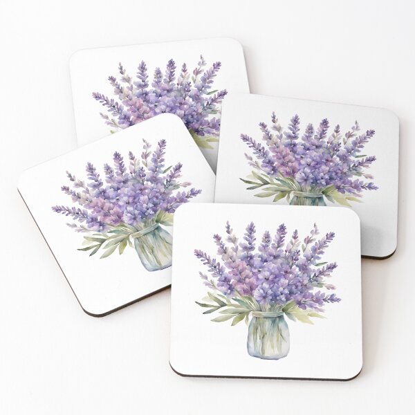 Item preview, Watercolor Lavender Flowers Bouquet designed and sold by silviaol.