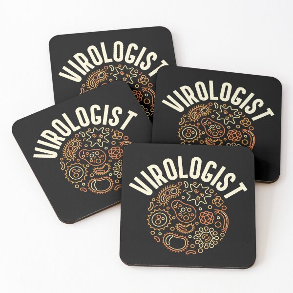 Item preview, Virologist creative round outline design with bacteria and microbes signs for Microbiology Lovers designed and sold by venomousvector.