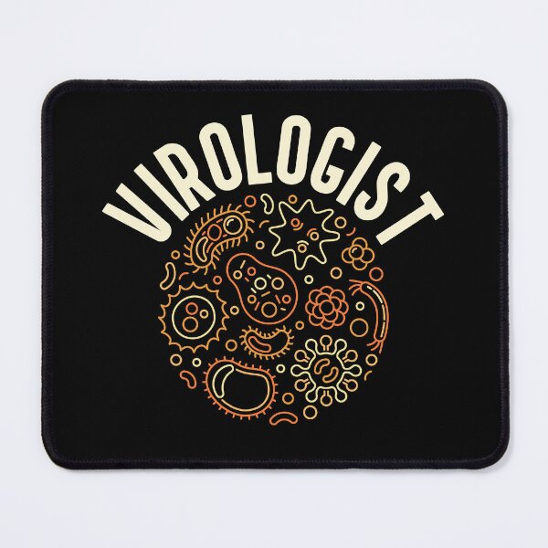 Item preview, Virologist creative round outline design with bacteria and microbes signs for Microbiology Lovers designed and sold by venomousvector.