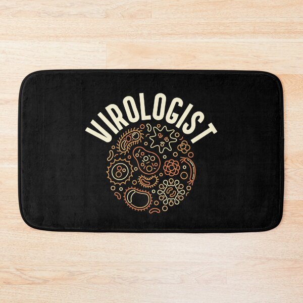Item preview, Virologist creative round outline design with bacteria and microbes signs for Microbiology Lovers designed and sold by venomousvector.