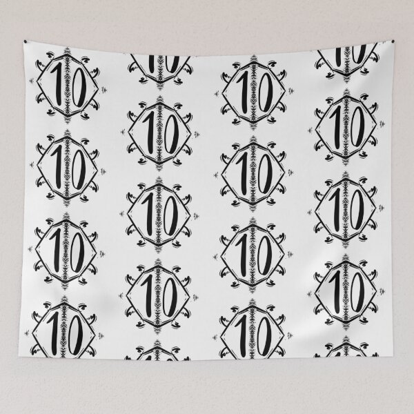 Item preview, ten 10 number house retro vintage style graphic design designed and sold by ironpalette.