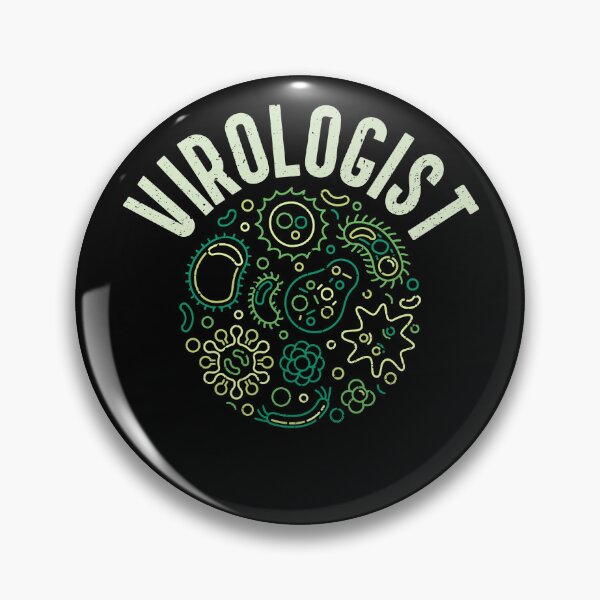 Item preview, Virologist creative round outline distressed design with bacteria and microbes signs for Microbiology Lovers designed and sold by venomousvector.