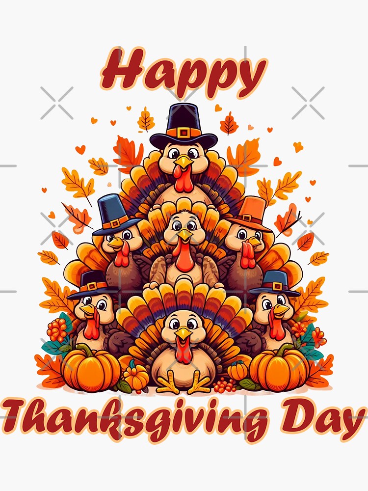 Happy Thanksgiving Day in 2023' Sticker