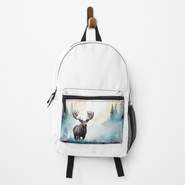 Item preview, Misty boreal watercolor moose designed and sold by etherElric.
