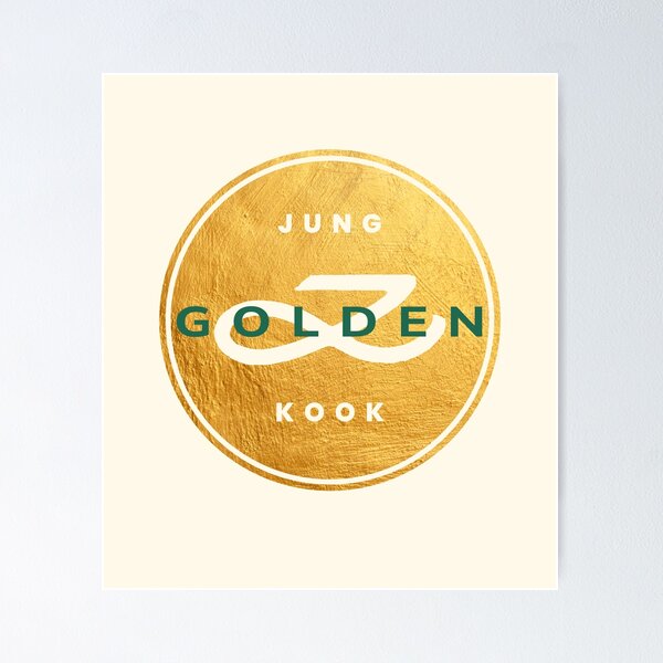 Jungkook Golden album metallic logo, Jungkook Seven, BTS
