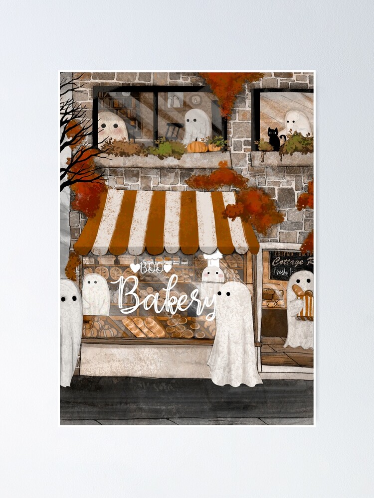 Boo Bakery Poster for Sale by katherineblower Redbubble