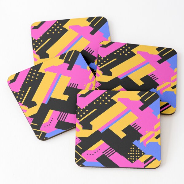 Item preview, Minimalist Geometric Fusion: Vibrant Pink, Yellow & Black Design designed and sold by PaintbrushPlace.