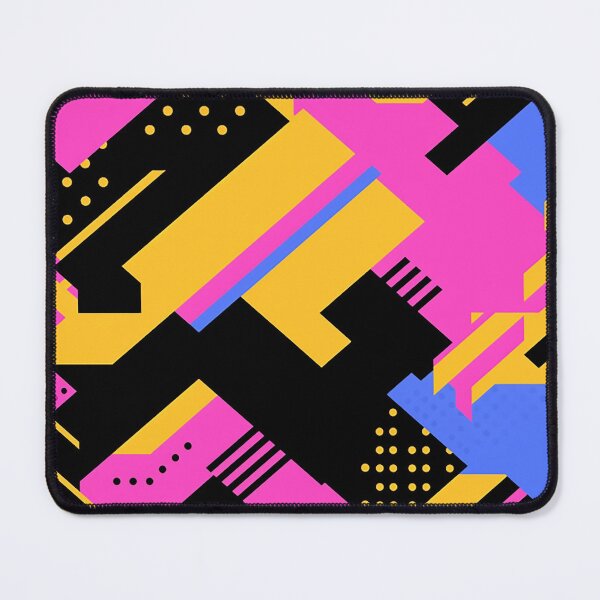 Item preview, Minimalist Geometric Fusion: Vibrant Pink, Yellow & Black Design designed and sold by PaintbrushPlace.