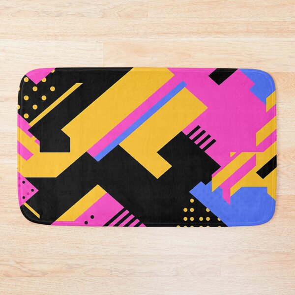 Item preview, Minimalist Geometric Fusion: Vibrant Pink, Yellow & Black Design designed and sold by PaintbrushPlace.