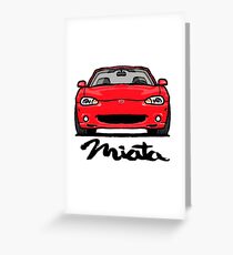 MX5 Miata NB Red Greeting Card