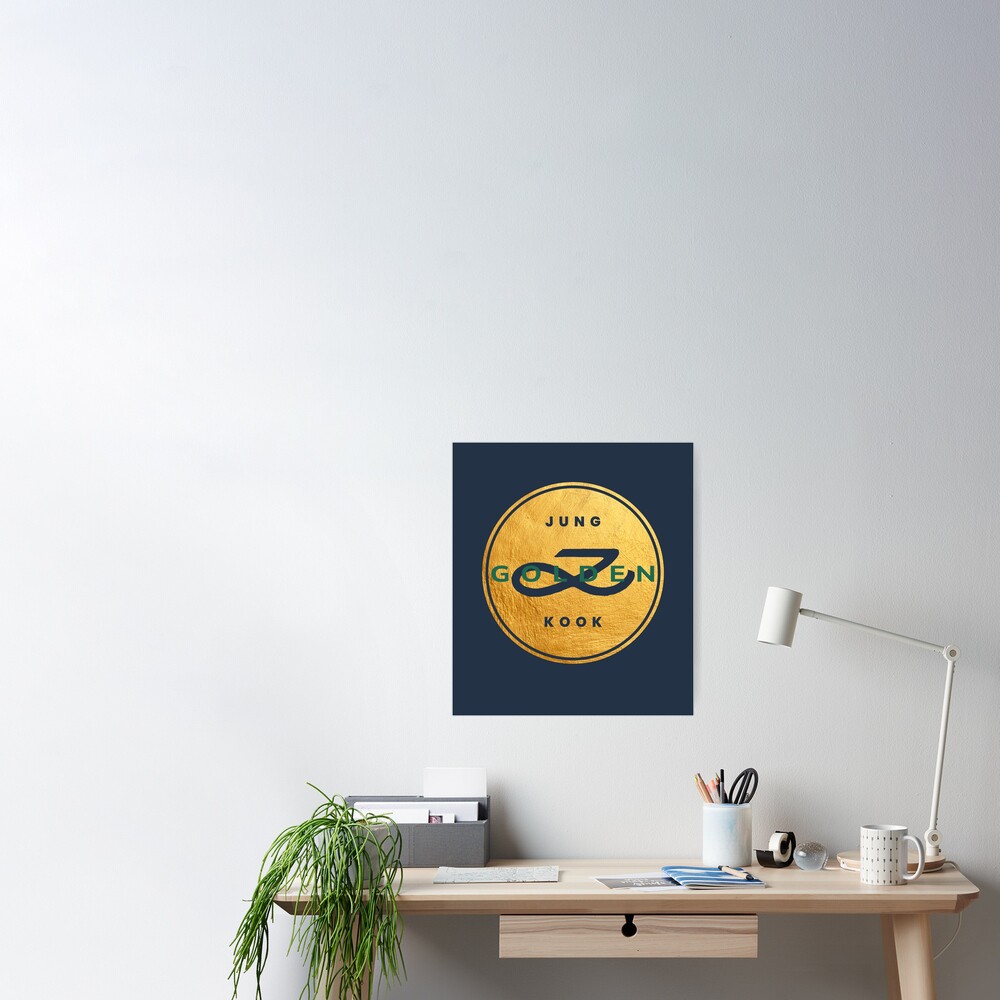 Jungkook Golden album metallic logo, Jungkook Seven, BTS Jungkook / Golden  dark blue Poster for Sale by SoloAutenica