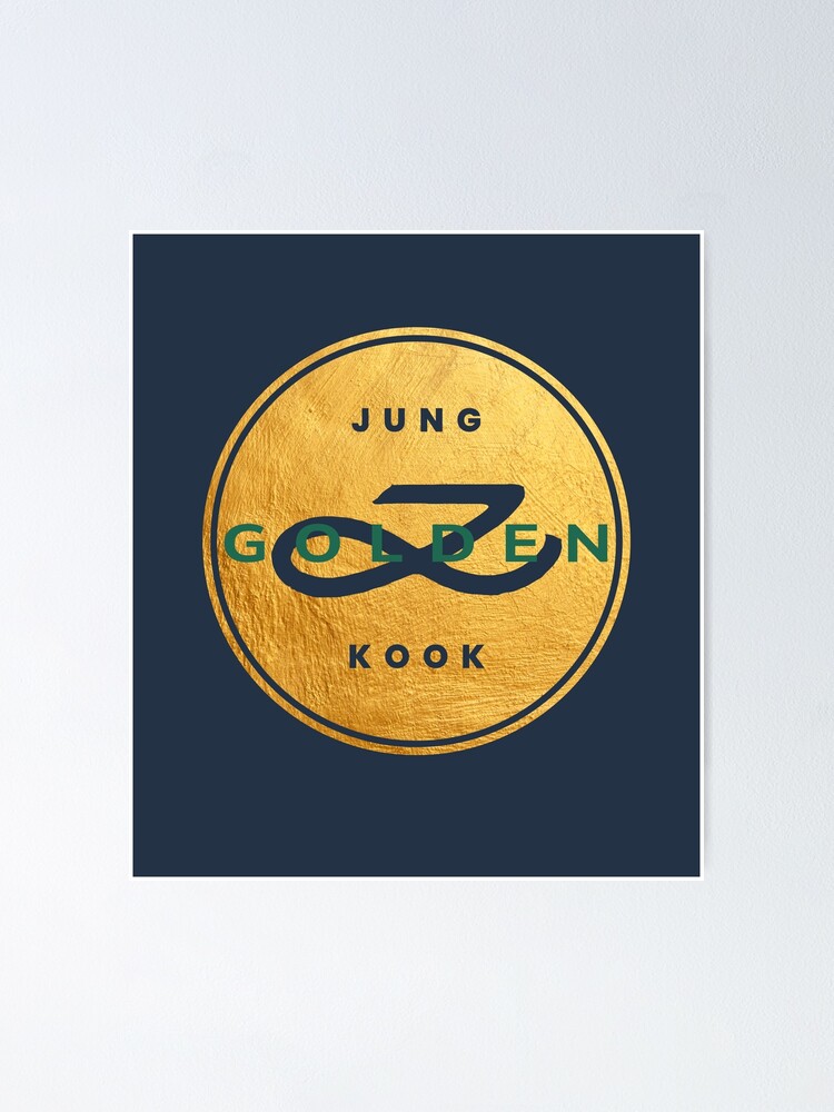 Jungkook Golden album metallic logo, Jungkook Seven, BTS Jungkook 