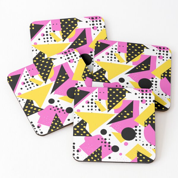 Item preview, Vibrant Minimalist Geometry: Pink, Yellow & Black Design Fusion designed and sold by PaintbrushPlace.