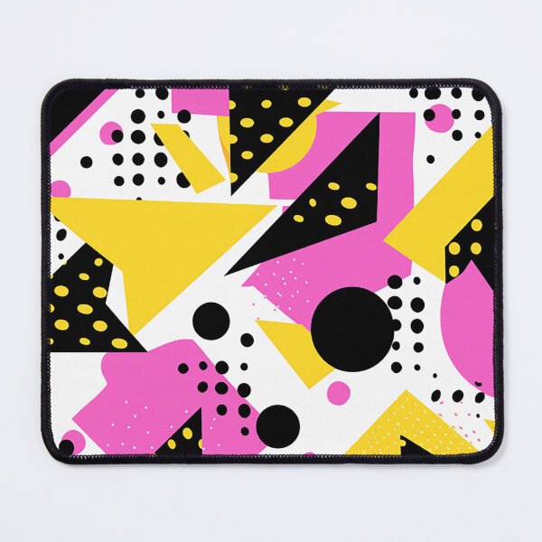 Item preview, Vibrant Minimalist Geometry: Pink, Yellow & Black Design Fusion designed and sold by PaintbrushPlace.