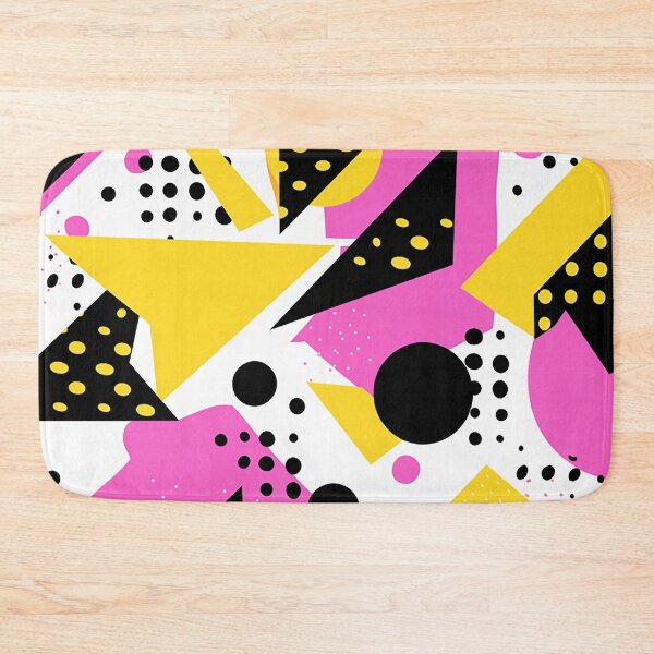 Item preview, Vibrant Minimalist Geometry: Pink, Yellow & Black Design Fusion designed and sold by PaintbrushPlace.