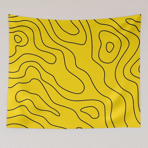 Item preview, Golden Yellow Topography Abstract Pattern. designed and sold by ARichArts.